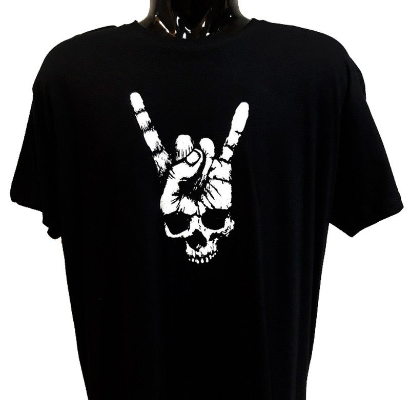 Camiseta manga corta Calavera cuernos - URA Moto