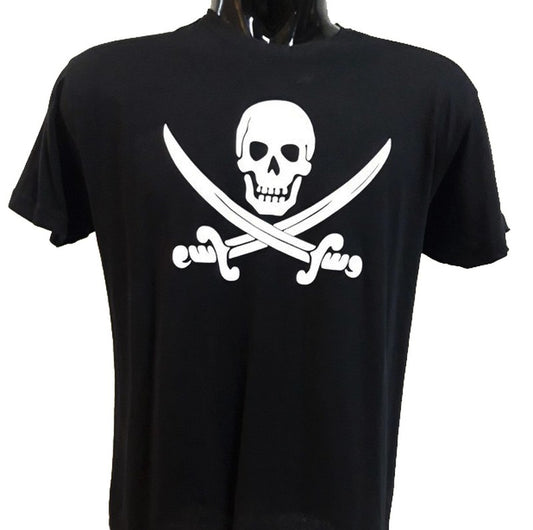 Camiseta manga corta Calavera Pirata - URA Moto