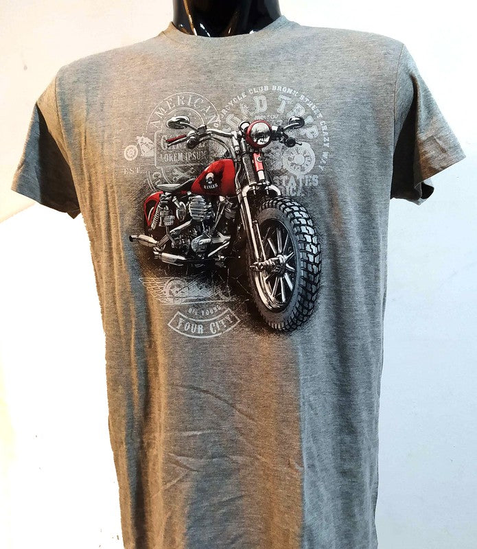 Camiseta manga corta gris Moto ranger your city - URA Moto