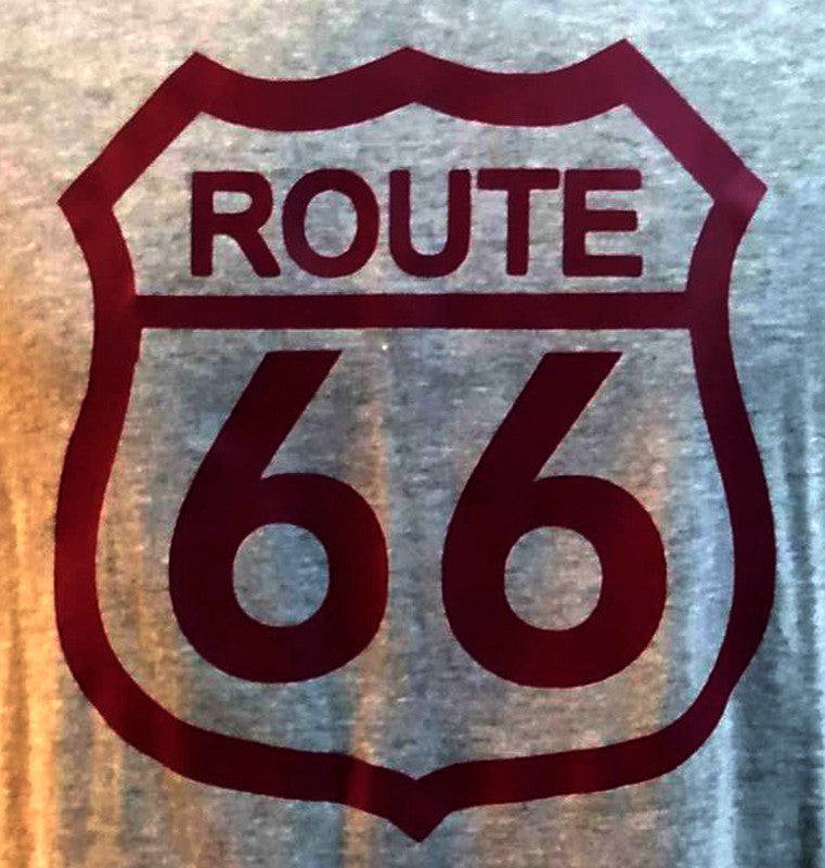 Camiseta manga corta gris Route 66 - URA Moto