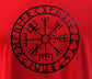 Camiseta manga corta roja Runas Celtas - URA Moto