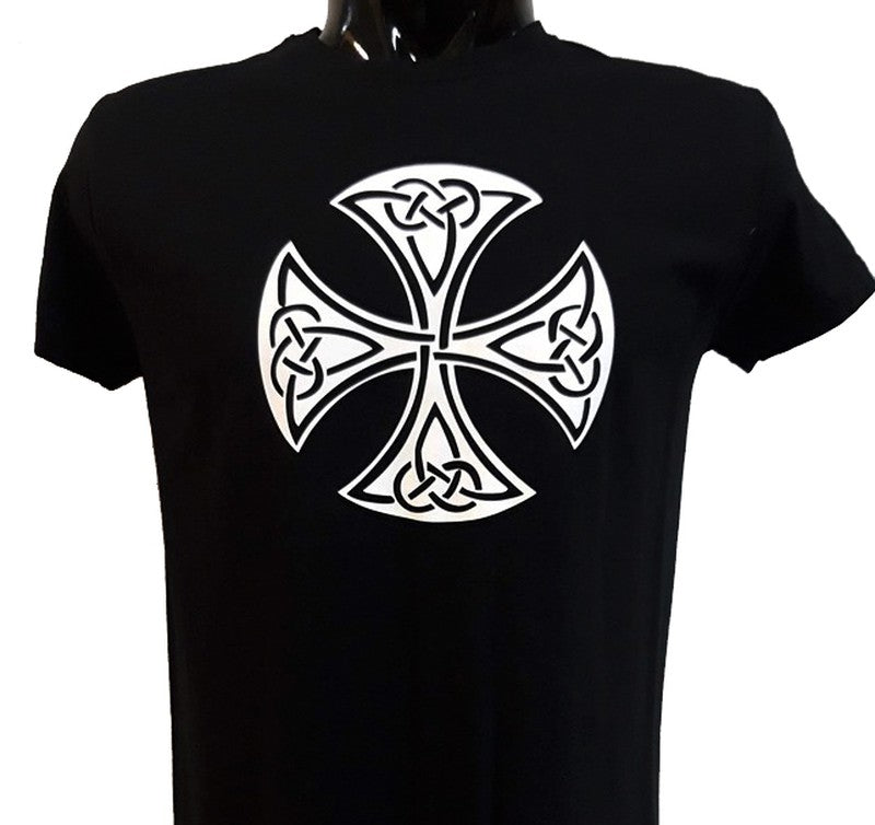 Camiseta unisex manga corta Cruz Celta filigranas - URA Moto