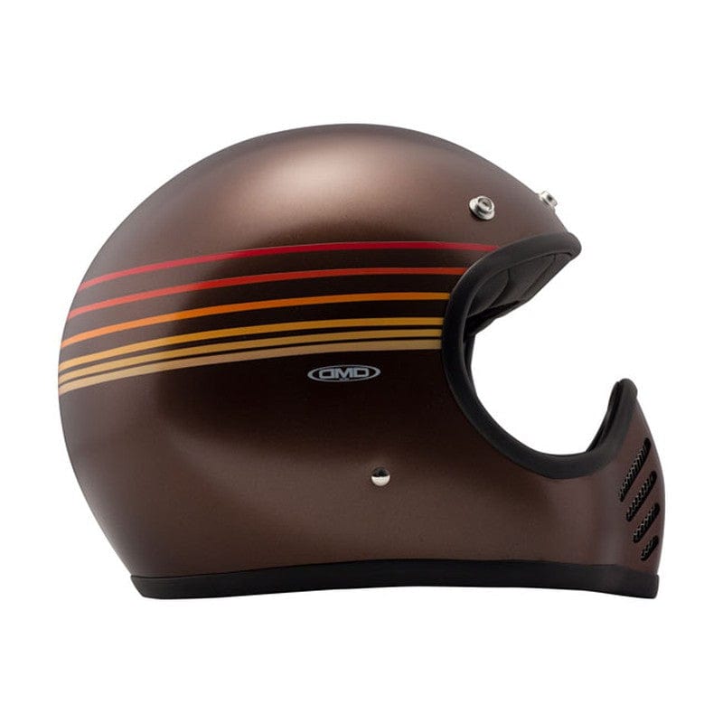 Casco Moto Integral DMD Seventy Five Waves Brown - URA Moto