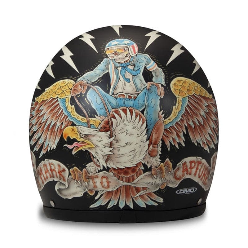 Casco Moto Jet DMD Vintage Eagle - URA Moto