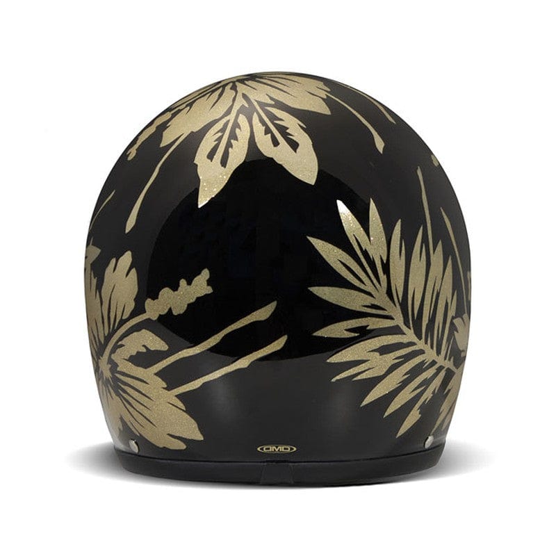 Casco Moto Jet DMD Vintage Flower Black - URA Moto