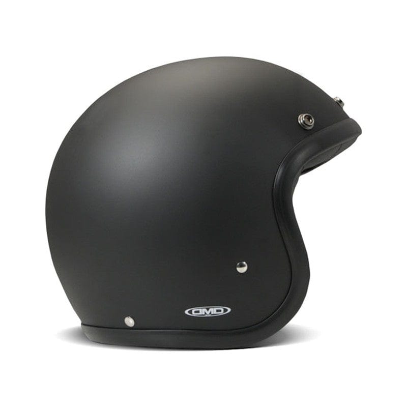 Casco Moto Jet DMD Vintage Solid Matte Black - URA Moto