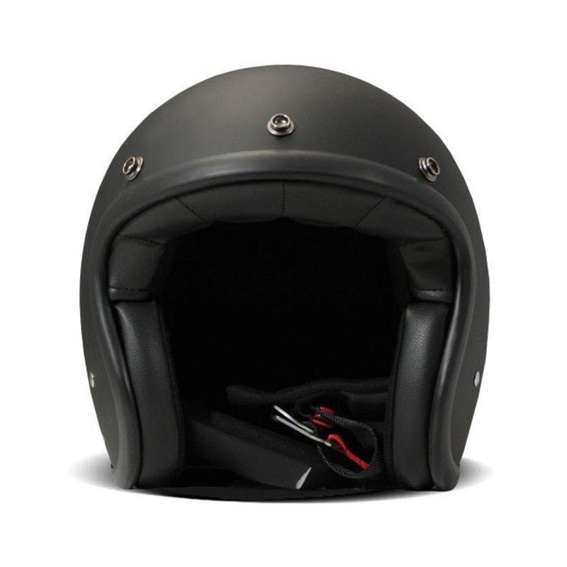 Casco Moto Jet DMD Vintage Solid Matte Black - URA Moto
