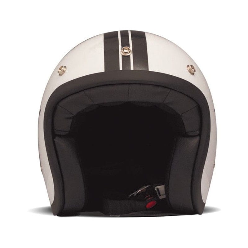 Casco Moto Jet DMD Vintage Black Star White - URA Moto
