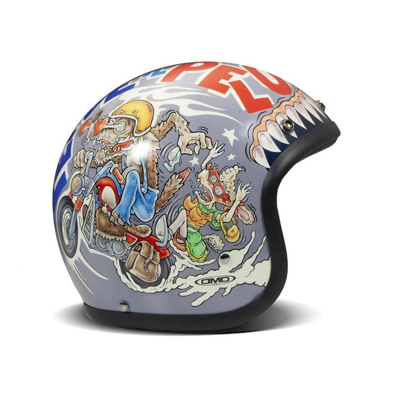 Casco Moto Jet DMD Vintage Wolf - URA Moto