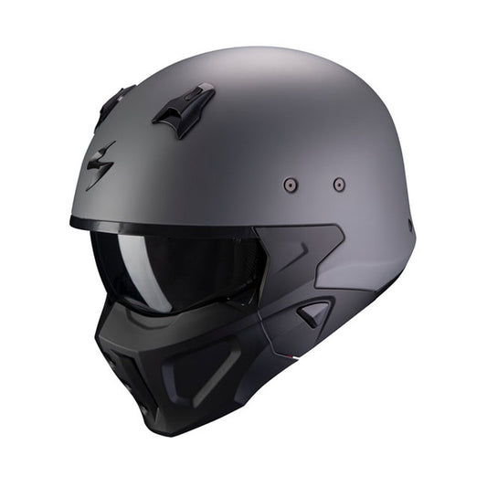 Casco Moto Scorpion Covert-X Solid Gris Mate - URA Moto