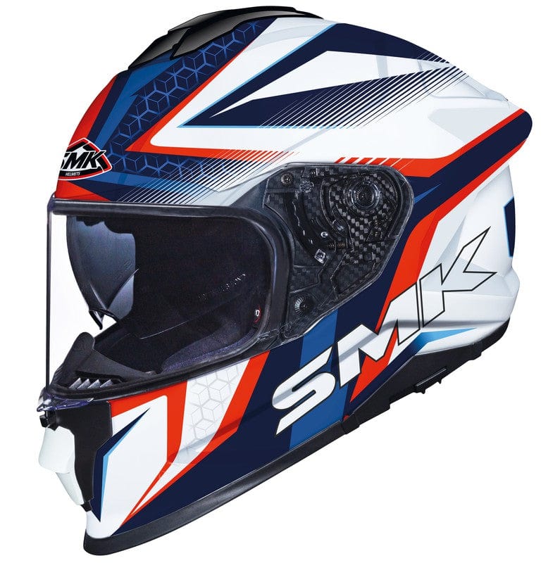 Casco moto SMK Integral (Fibra de carbono DUAL) Titan Slick Decorado Brillo (GL153) - URA Moto