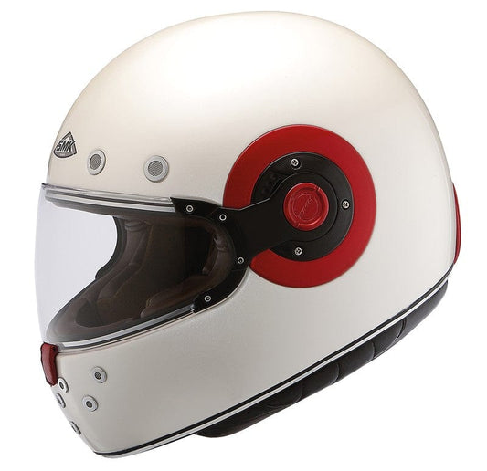 Casco moto SMK integral Retro Blanco Brillo (GL130) - URA Moto