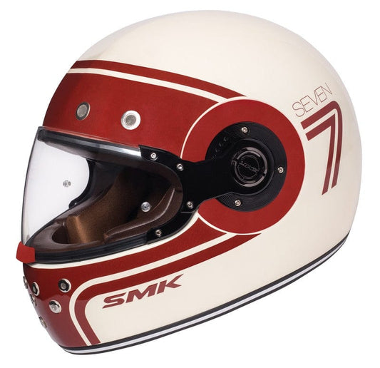 Casco moto SMK integral Retro Seven Decorado Brillo (GL130) - URA Moto