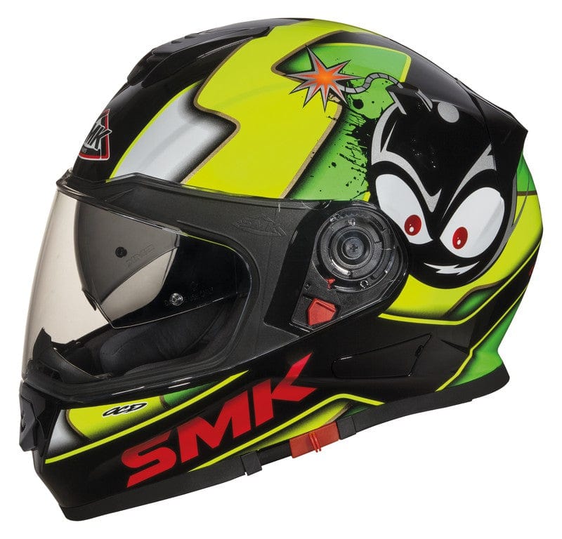 Casco moto SMK Integral Twister Cartoon Decorado Brillo (GL241) - URA Moto