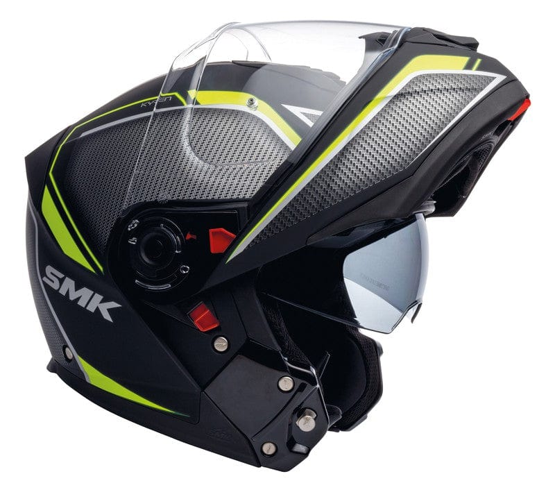 Casco moto SMK Modular Glide Kyren Fluor Mate (MA264) - URA Moto