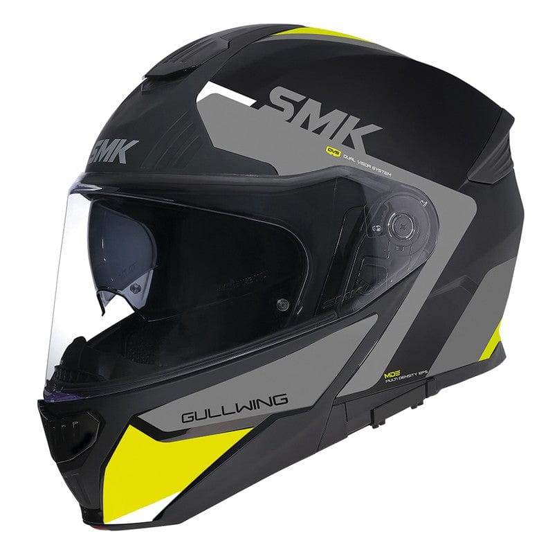 Casco moto SMK Modular Gullwing Kresto Amarillo Brillo (GL264) - URA Moto