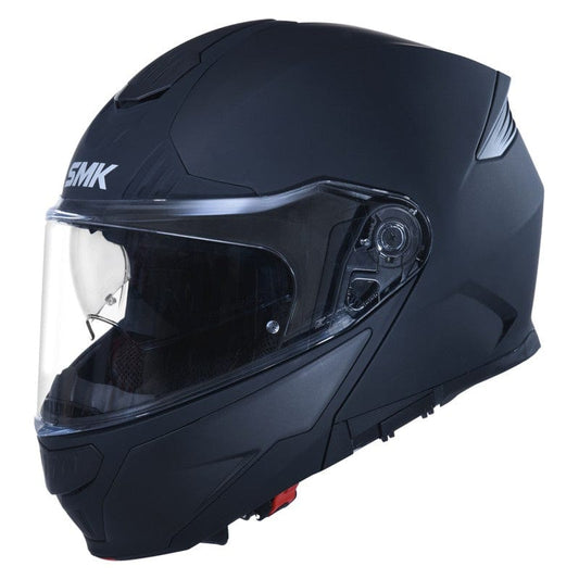 Casco moto SMK Modular Gullwing Negro Brillo (GL200) - URA Moto