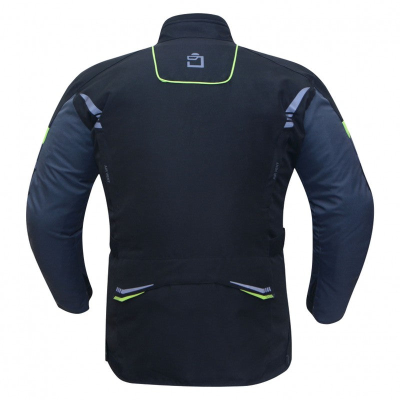 Chaqueta moto hombre Travel Negra-Gris-Fluor Degend - URA Moto