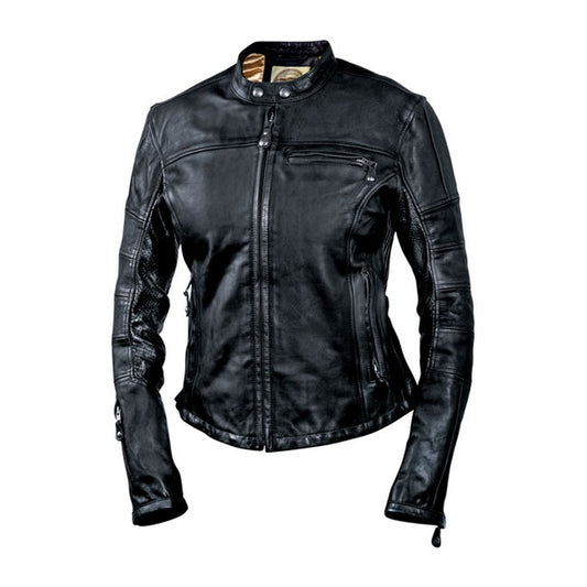 Chaqueta Piel Mujer Moto Roland Sands Design Maven Negra - URA Moto