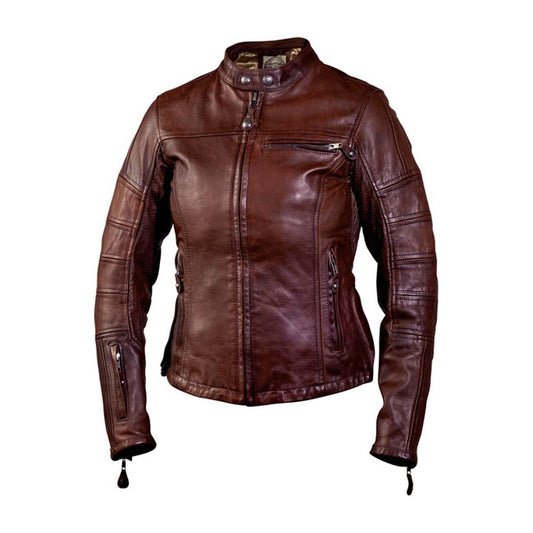 Chaqueta Piel Mujer Moto Roland Sands Design Maven Marrón - URA Moto