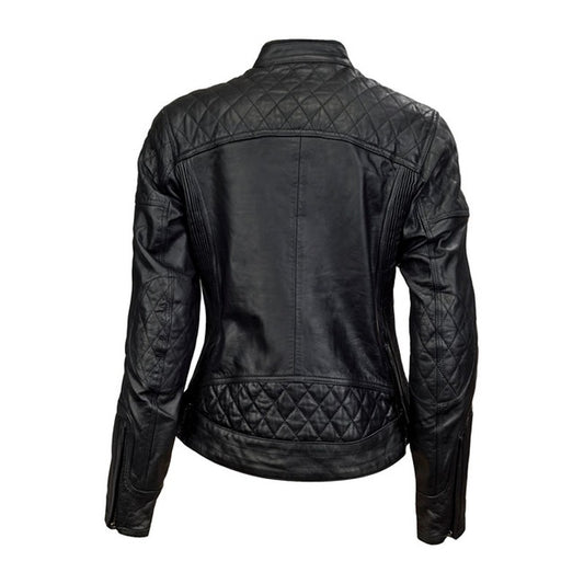 Chaqueta Piel Moto Mujer Roland Sands Design Riot Negra - URA Moto