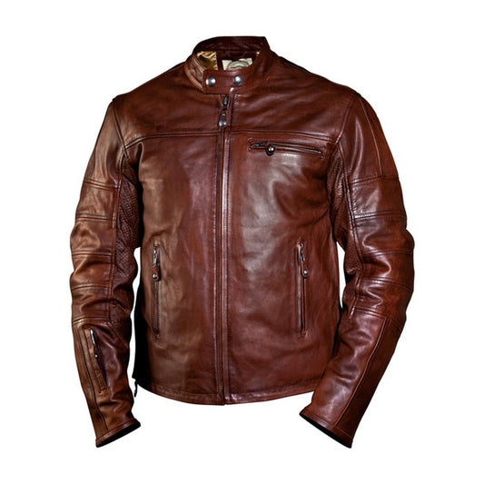 Chaqueta Piel Moto Roland Sands Design Ronin Marrón - URA Moto