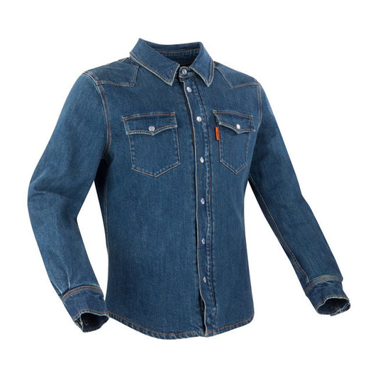 Camisa Kevlar Tejana Segura Terence Azul - URA Moto