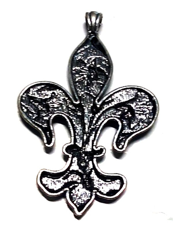 Colgante acero Flor de Lis - URA Moto
