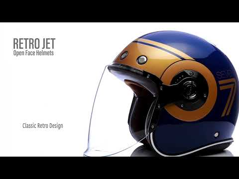 Casco moto SMK Jet Retro Seven Decorado Brillo (GL720)