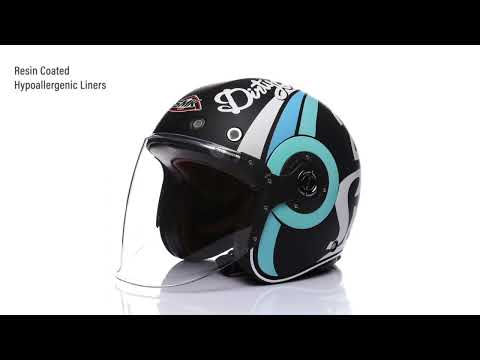 Casco moto SMK Jet Retro Speed TT Decorado Mate (MA213)