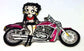 Parche Bordado Personaje Betty Boop Moto Rosa - URA Moto