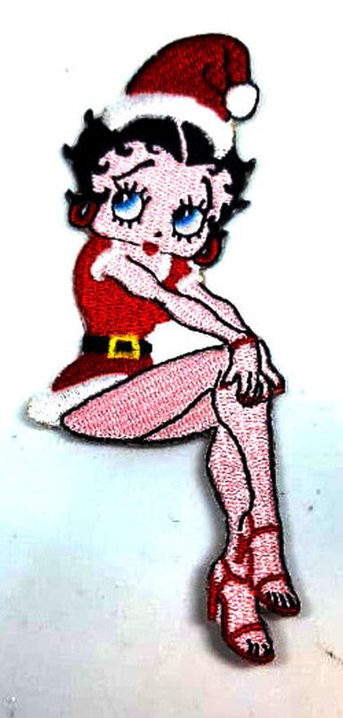 Parche Bordado Personaje Betty Boop Navidad - URA Moto