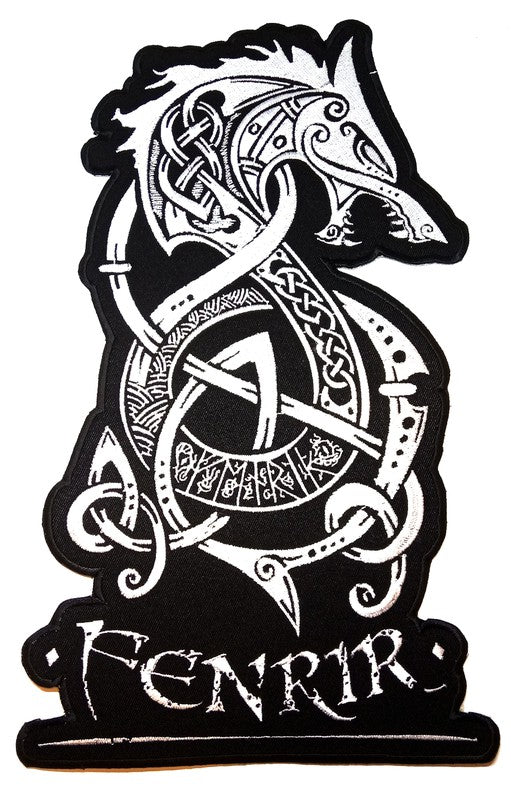 Parche Bordado Mitología Nórdica Lobo Fenrir - URA Moto