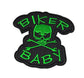 Parche Bordado Biker Baby verde - URA Moto