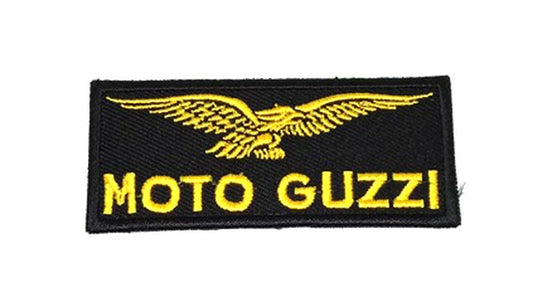 Parche Bordado Marca Moto Moto Guzzi Rectangular - URA Moto