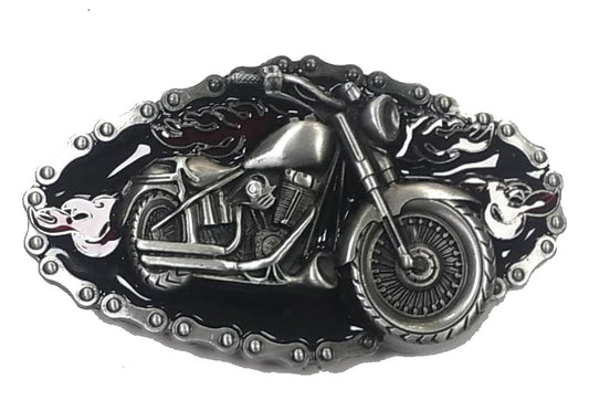 Hebilla para cinturón Moto Llamas Cadena - URA Moto
