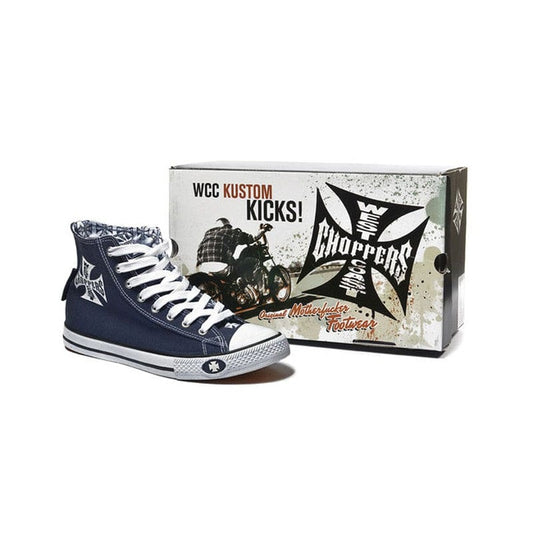 Zapatillas Sneakers West Coast Choppers Warrior Hi-Tops Azul - URA Moto